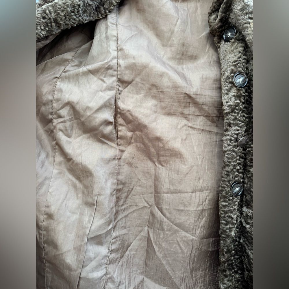 Alpine Studio Women's Faux Sheepskin Fur Coat Size Large - Picture 8 of 8